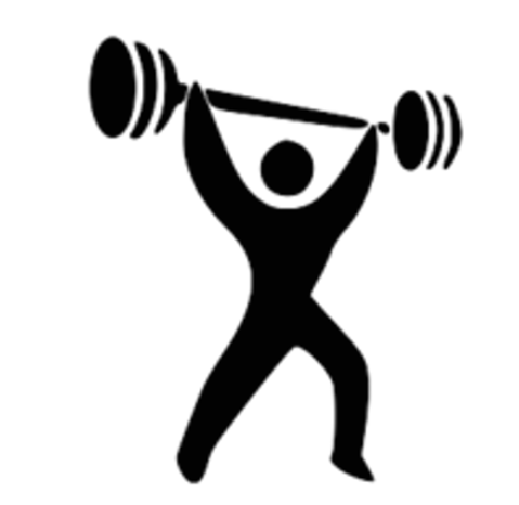 weight lifter logo