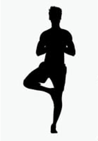 man in yoga tree pose